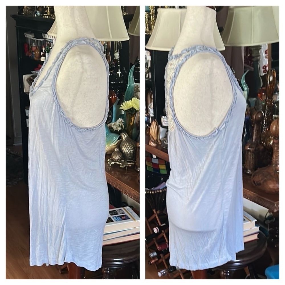 Light Blue Racer Back Tank Top - Picture 10 of 11